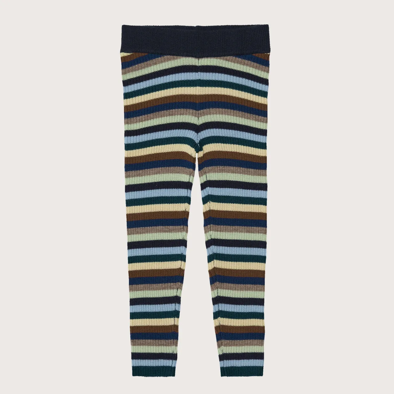 3/4 Length Leggings - 100% Merino - Multi Stripe (Teens-Womens S)