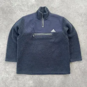 Adidas 1999 deep pile sherpa fleece jacket (M)