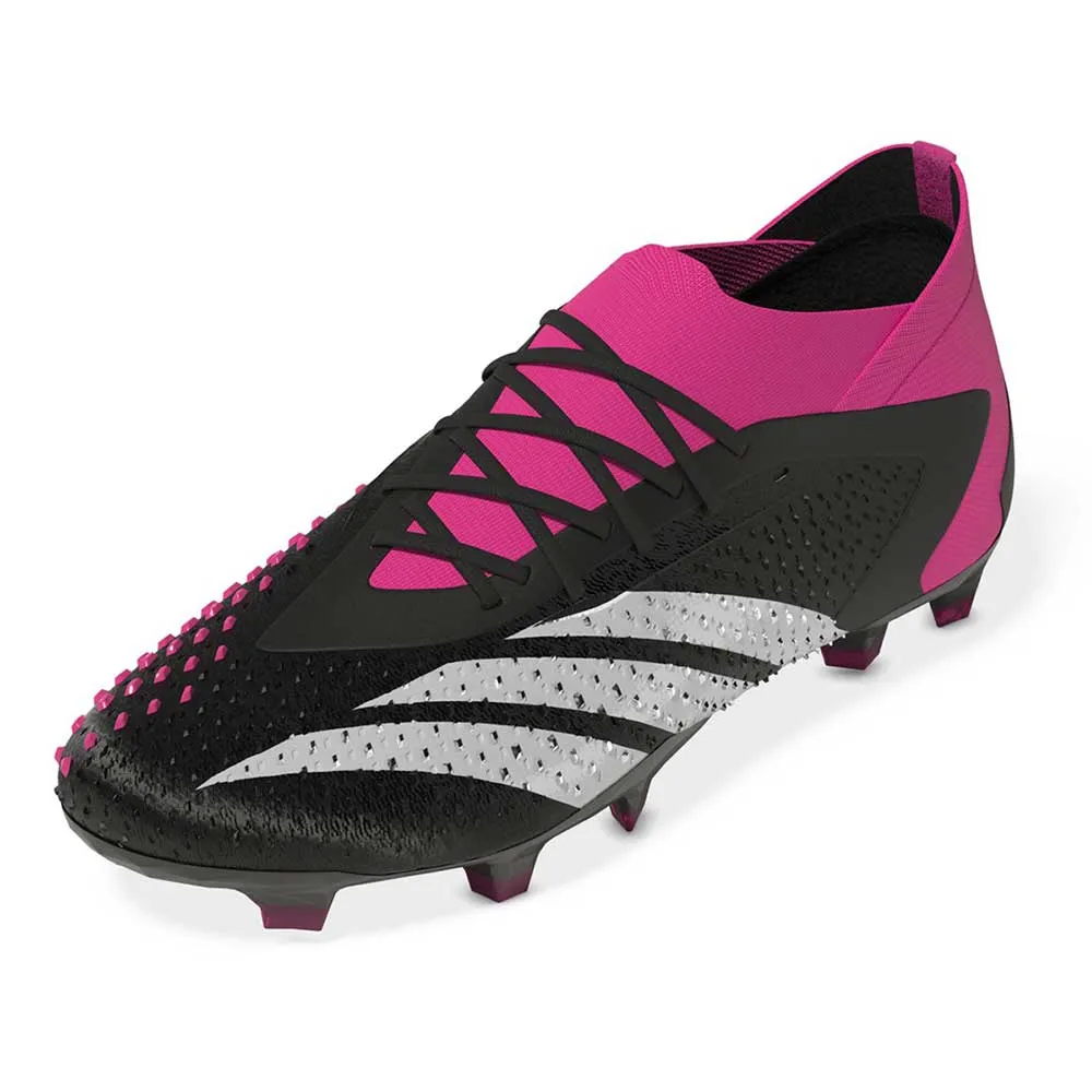 All Gender Predator Accuracy 1 FG Soccer Shoe - Core Black/Ftwr White/Team Shock Pink 2 - Regular (D)