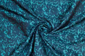 Aqua Blue Abstract Jacquard