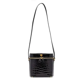 Aspen Tote in Black Alligator