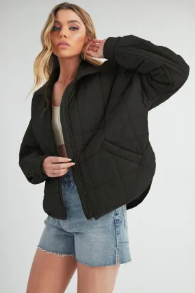 Black Leah Puffer Jacket