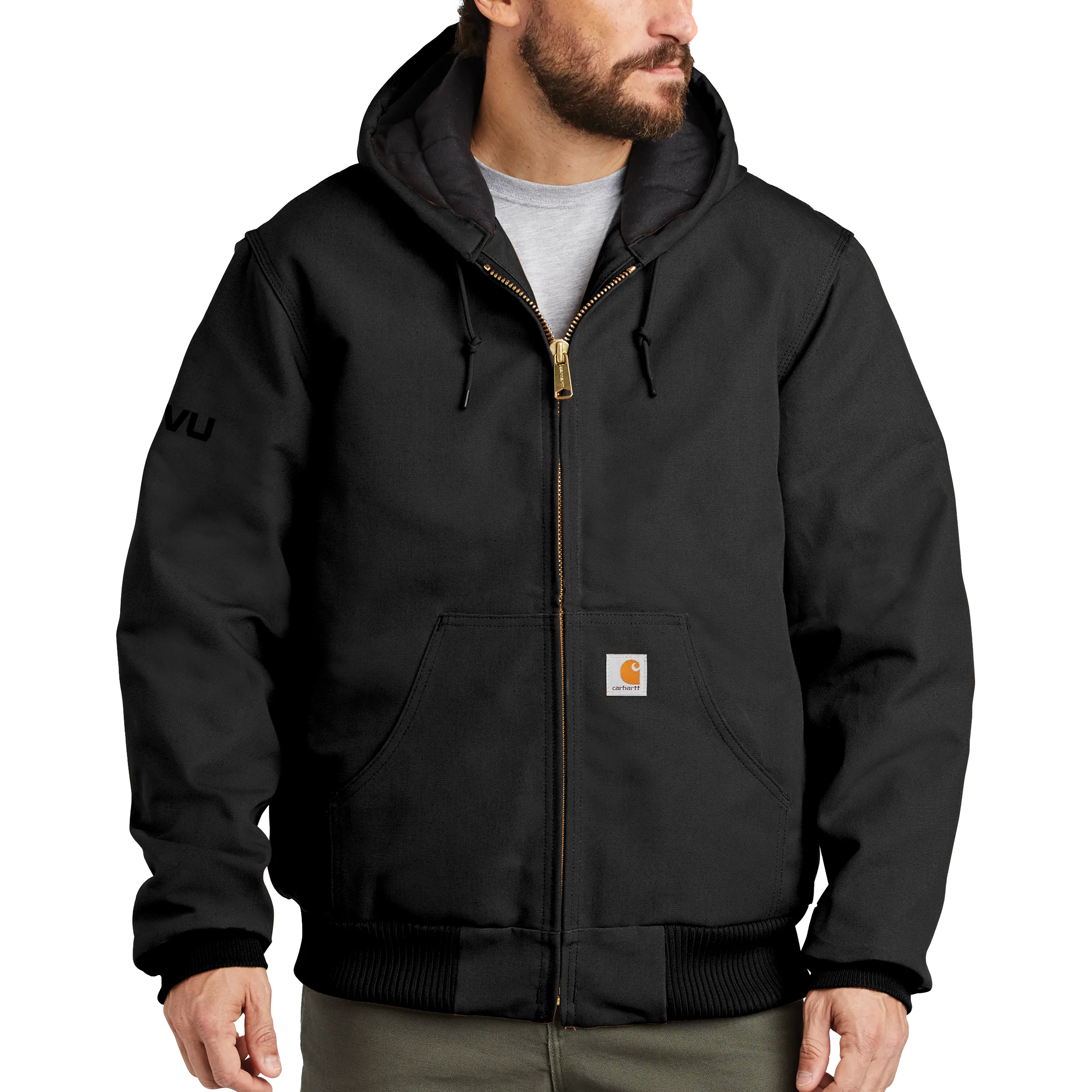 Carhartt Quilted-Flannel-Lined Duck Active Jac - UVU Mono