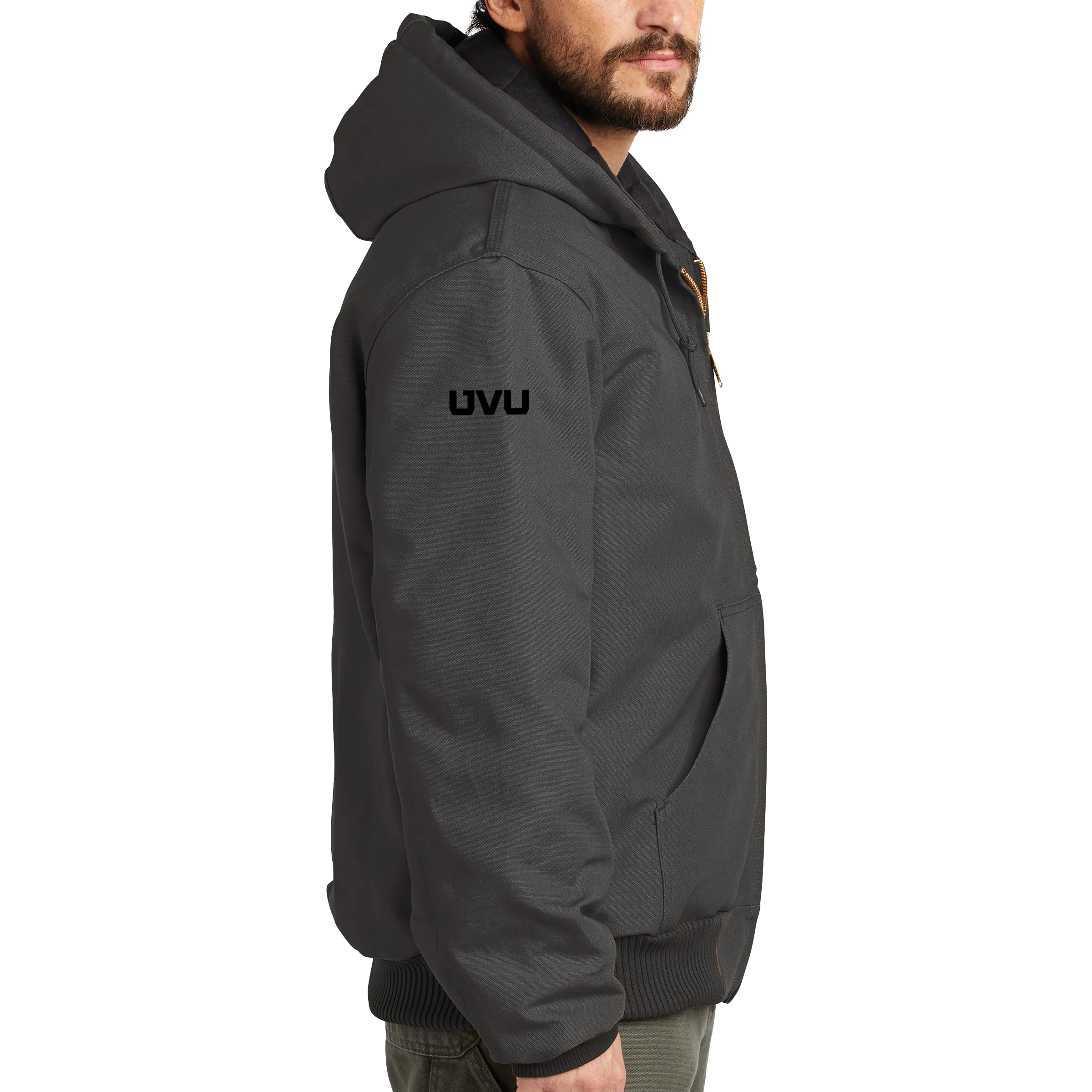 Carhartt Quilted-Flannel-Lined Duck Active Jac - UVU Mono