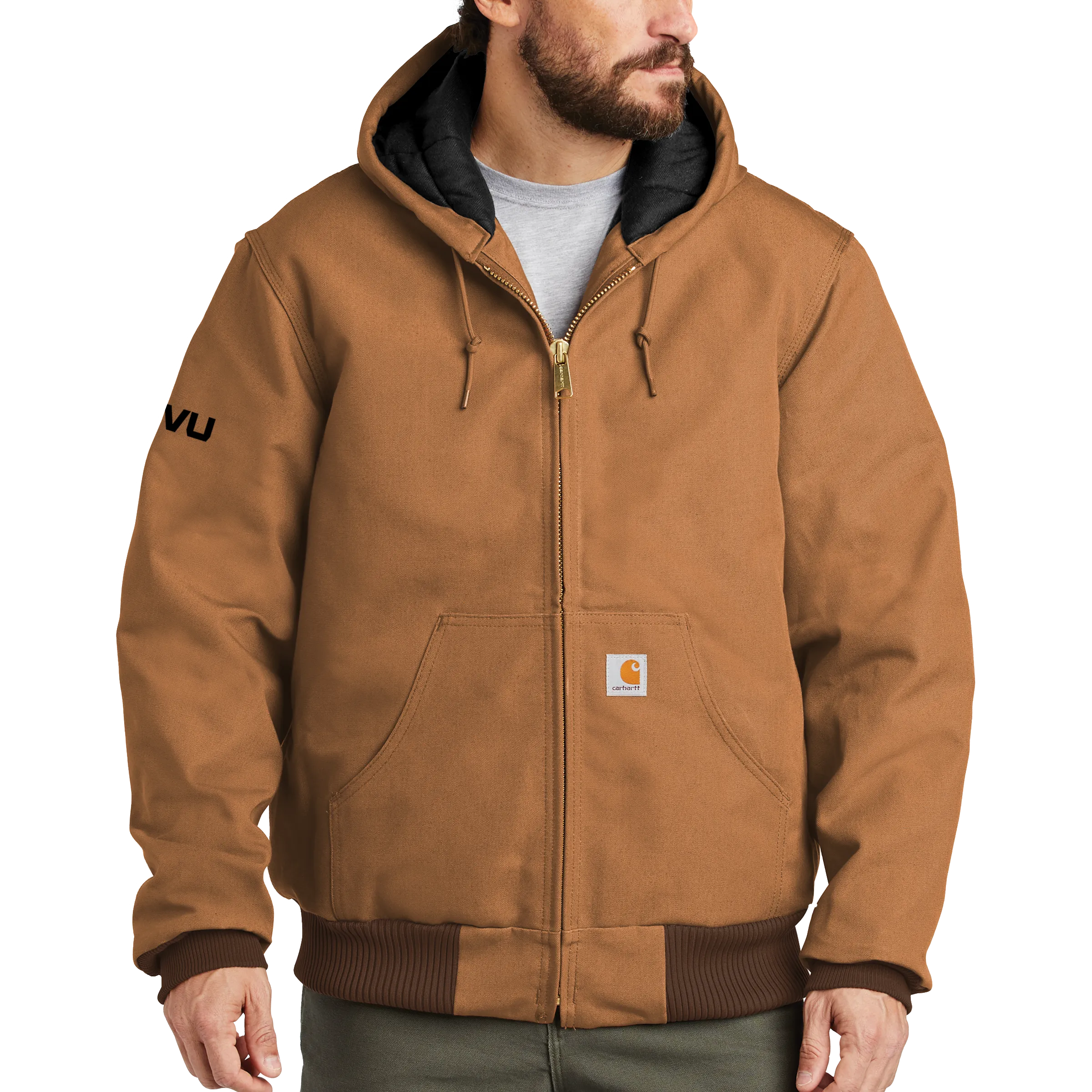 Carhartt Quilted-Flannel-Lined Duck Active Jac - UVU Mono