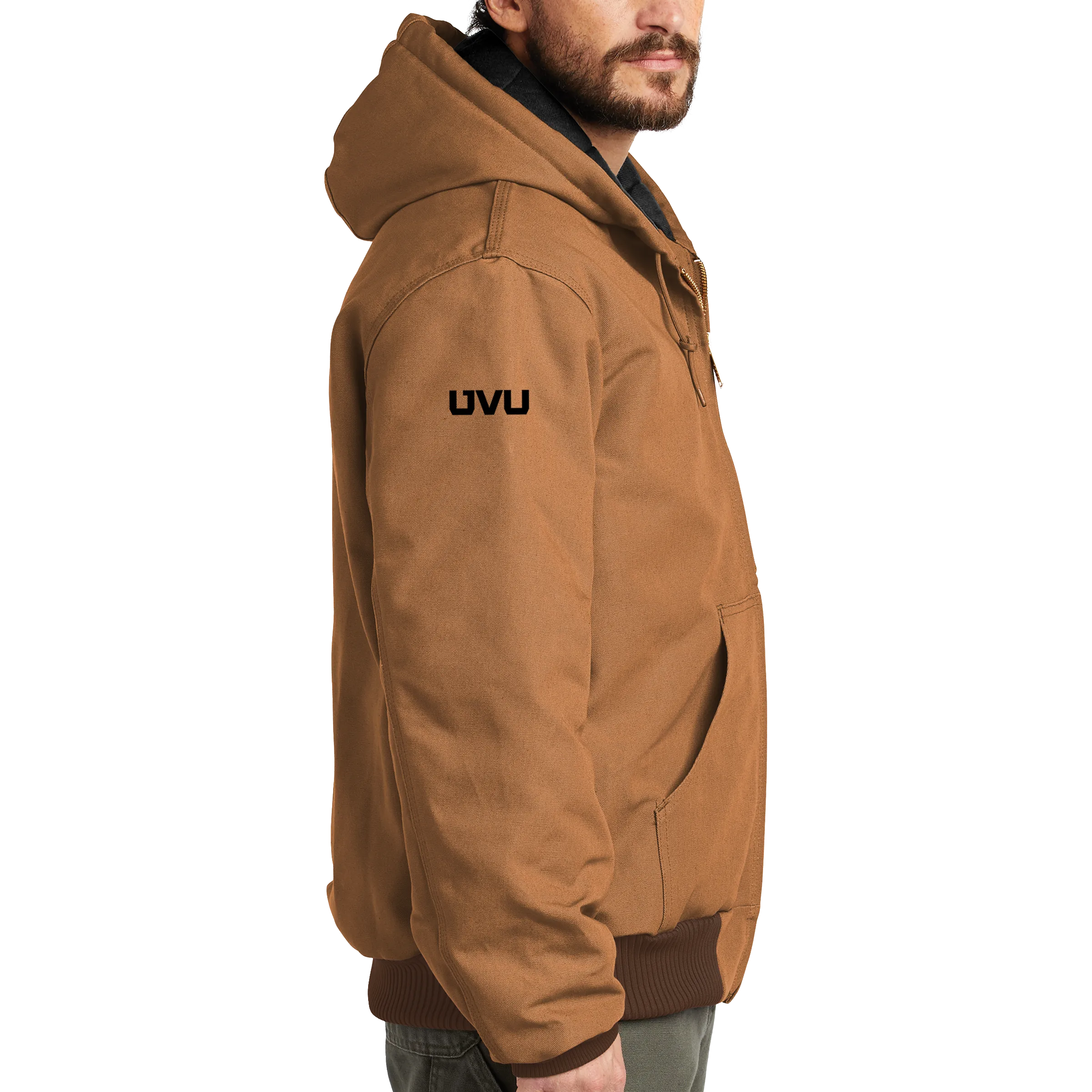 Carhartt Quilted-Flannel-Lined Duck Active Jac - UVU Mono