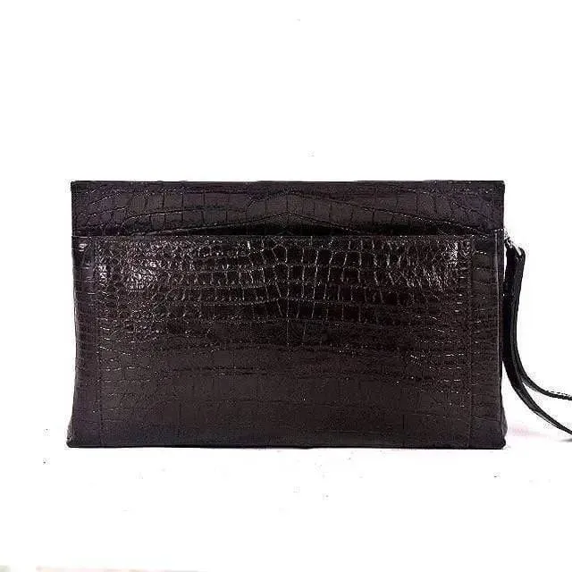 Crocodile Belly  Skin Large Clutch Bags