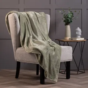 Luxury Fleece Thermal Blanket/Throw 180cm x 200cm - Sage