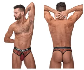 Male Power 410-260 Cockpit C-Ring Thong Burgundy