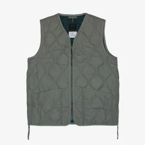 Military W-Zip V Neck Down Vest