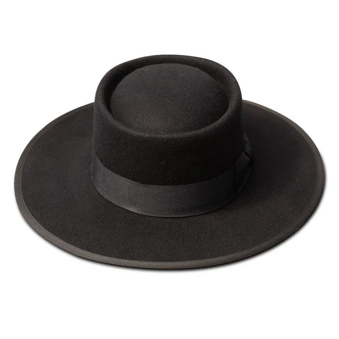 Olive & Pique - Wool Felt Telescope Gambler (Bolero) Hat