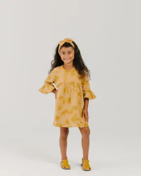 Organic Ruffle Dress | Sunset